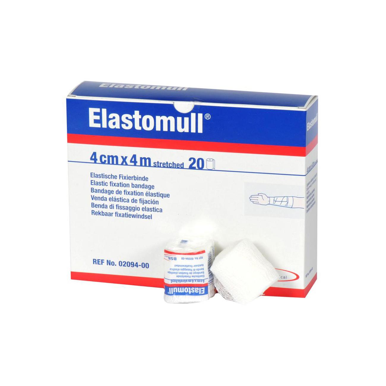 Elastomull 4 cm x 4 m gecellofaneerd (20 stuks)