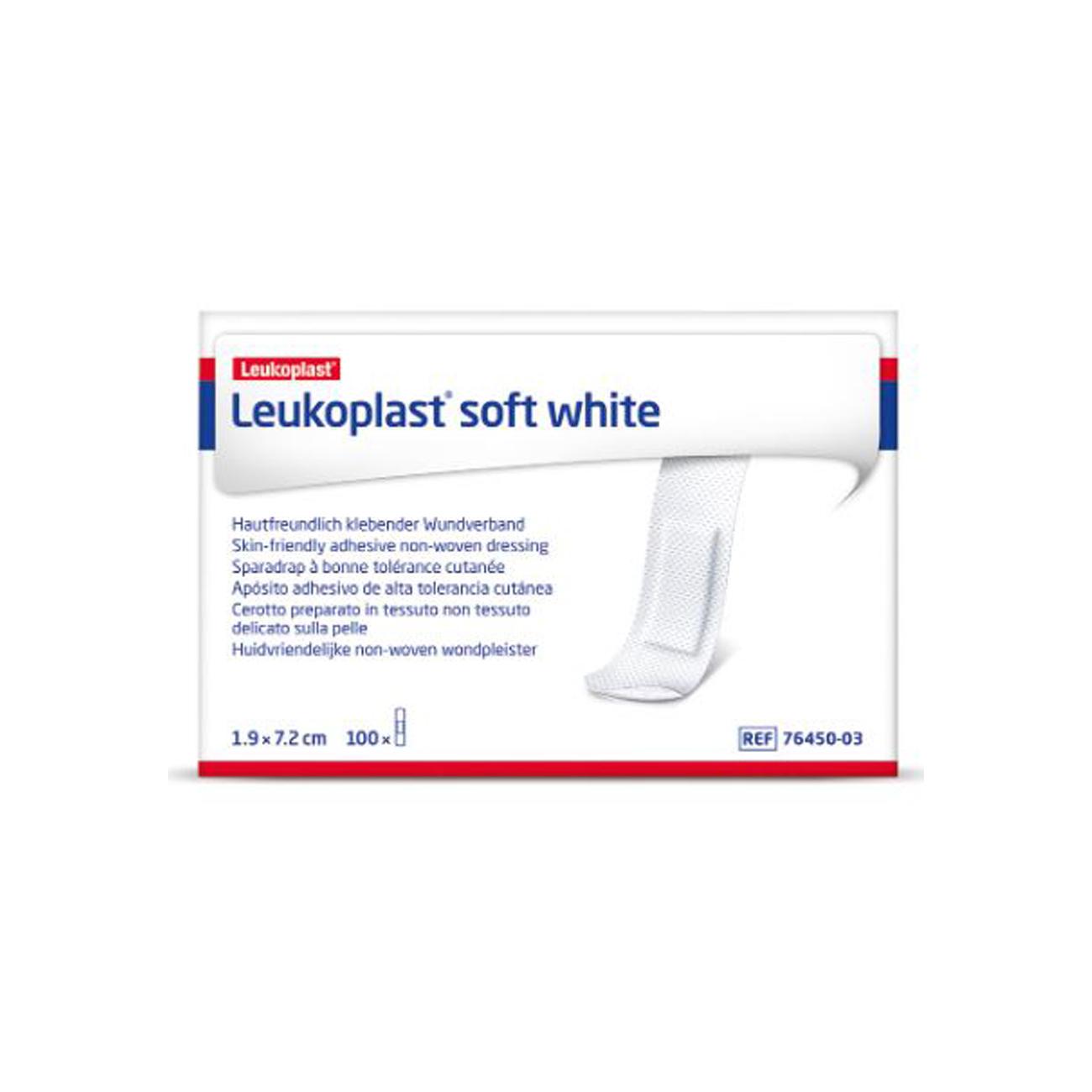 Leukoplast soft white 1,9 x 7,2 cm 100 st