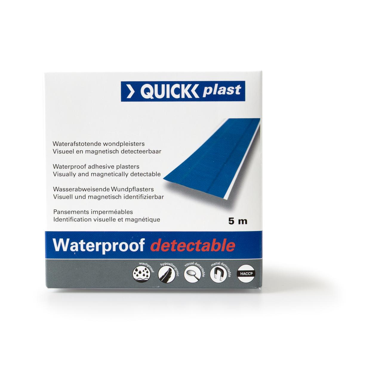 QuickPlast Water Resistant pleisters detecteerbaar (6 cm x 5
