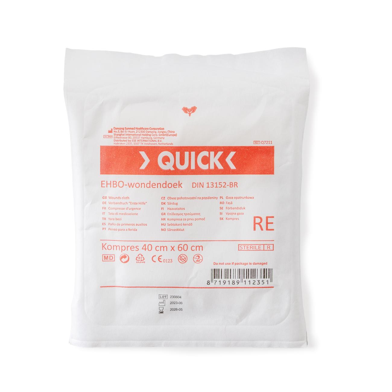 Quick verbanddoek BR 40 x 60 cm steriel